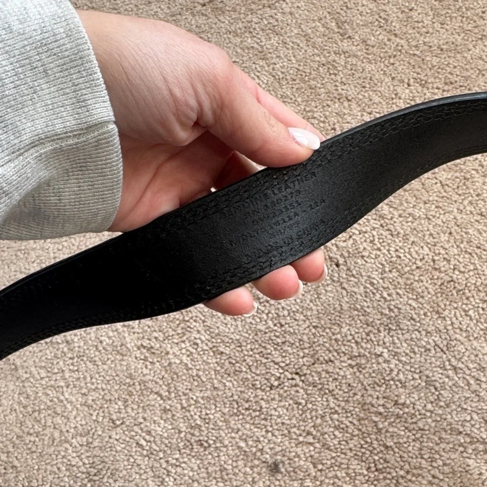 Men's Wrangler Black Leather Belt